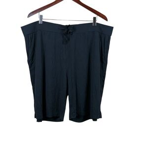 Cozy Earth Shorts‎ Mens XXL 2XL Black Bamboo Blend Drawstring Lounge Pockets